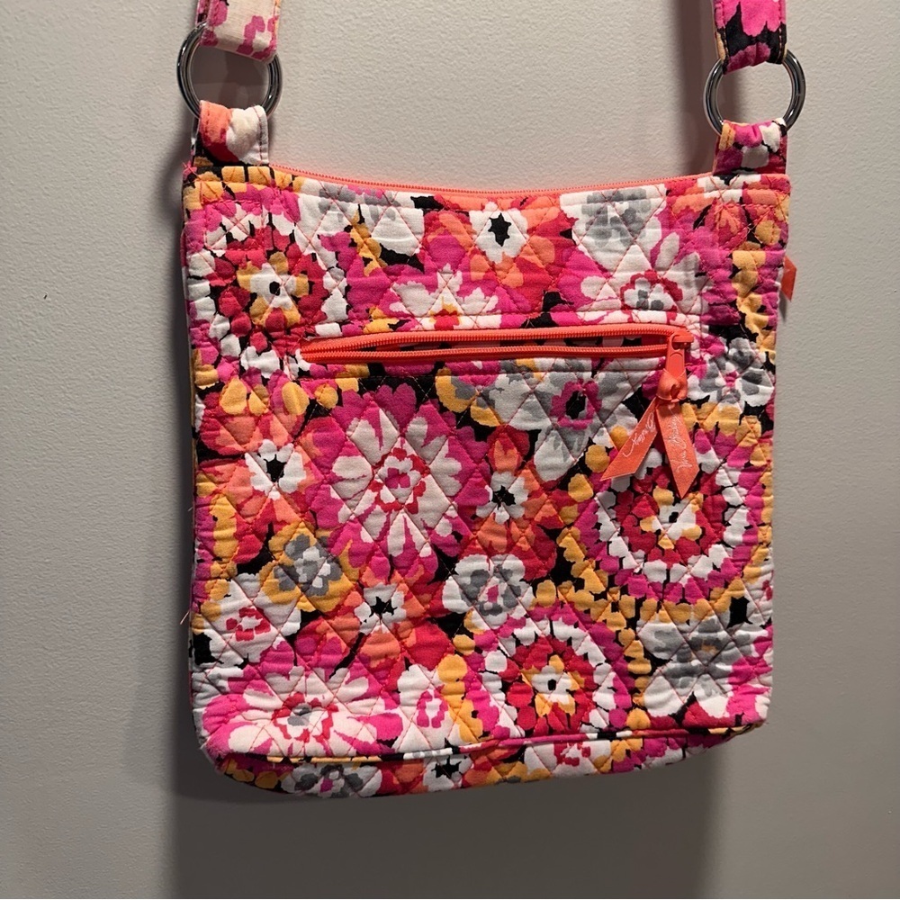 Vera Bradley Hipster Crossbody Bag Pixie Blooms Retired 2015 Cotton Lightweight - Picture 3 of 15